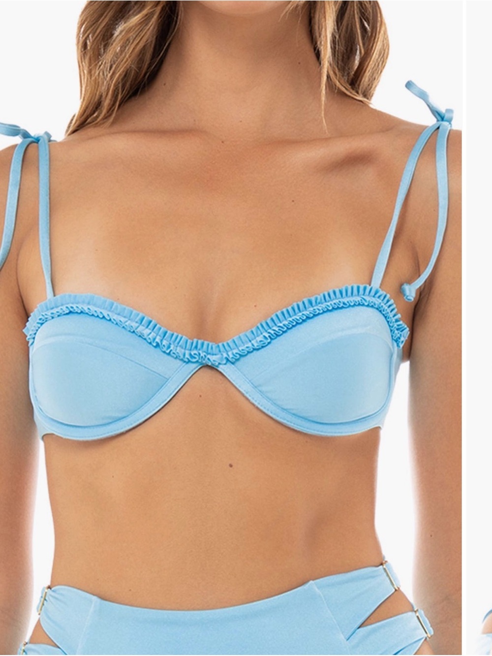 Água Bendita Luxury Bikini Top - Botanical Floral Print - Size‎ Small - NWT